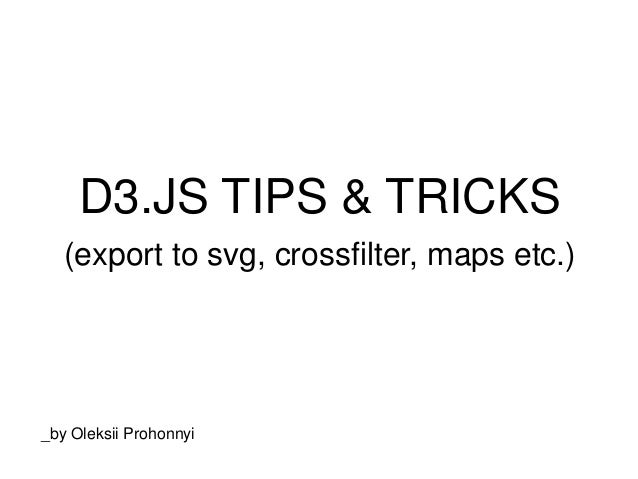 D3.js Tips And Tricks Pdf
